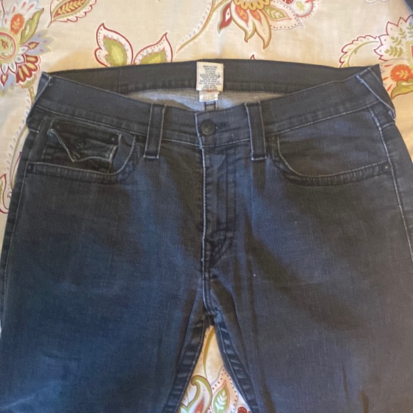 True Religion Jeans Size 40 STRAIGHT Black - Picture 1 of 5